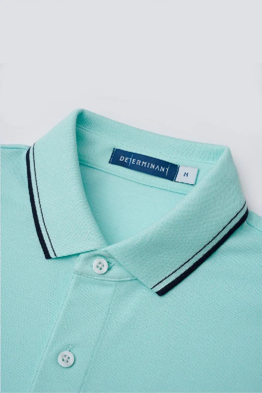 VISDRY™ Pique Tipped Polo | Mint P317UZ