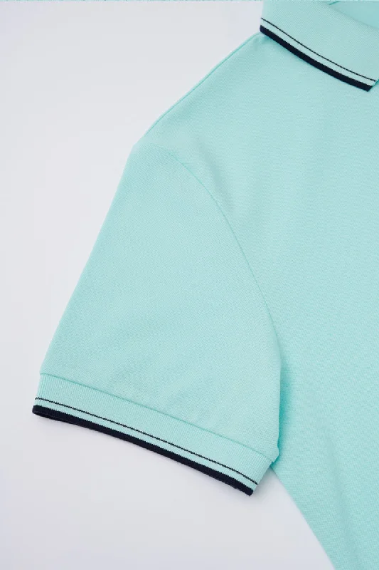 VISDRY™ Pique Tipped Polo | Mint P317UZ