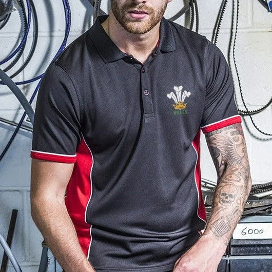 Cymru Welsh Feathers Topcool® Mens Polo Shirt