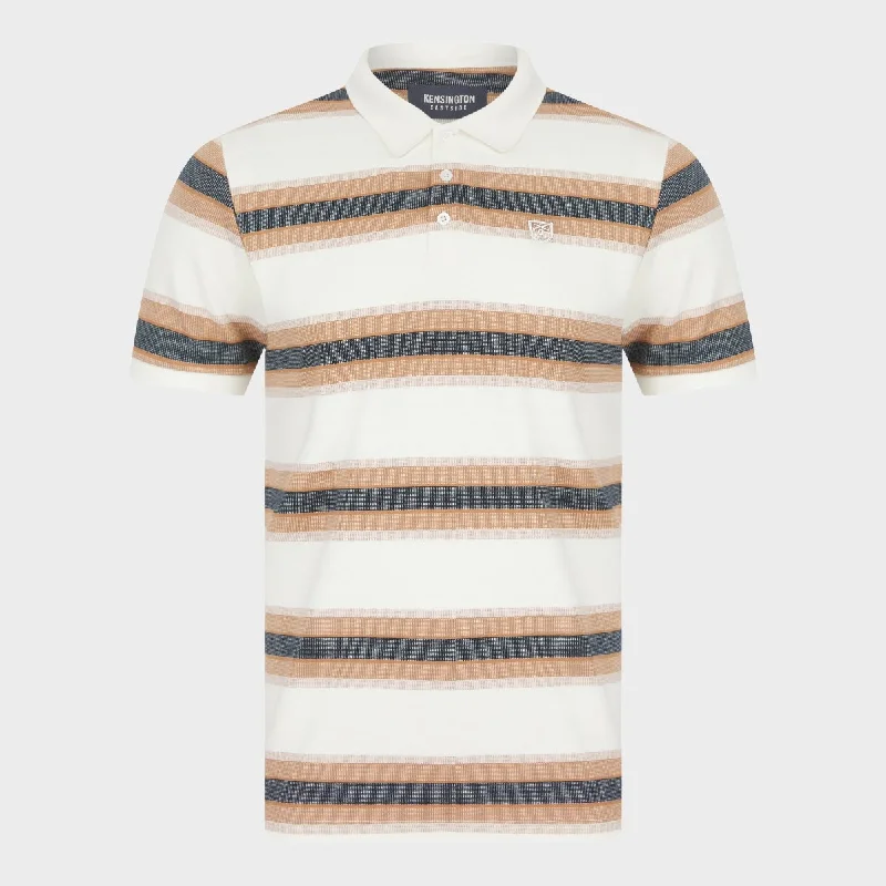 White Striped Polo