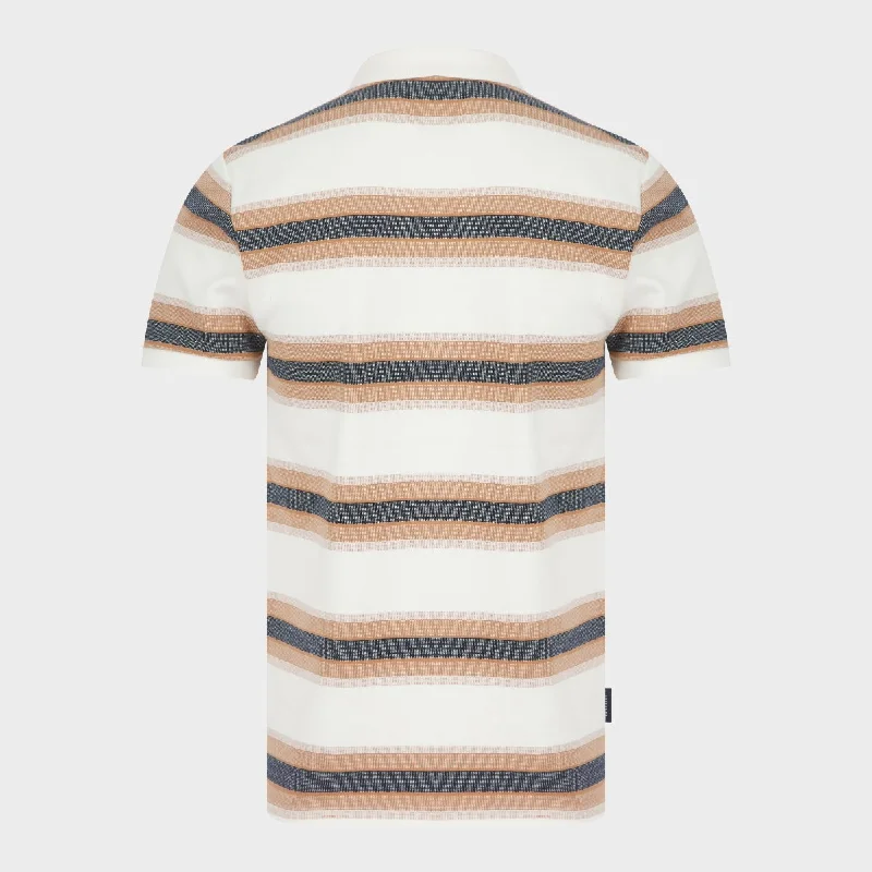 White Striped Polo