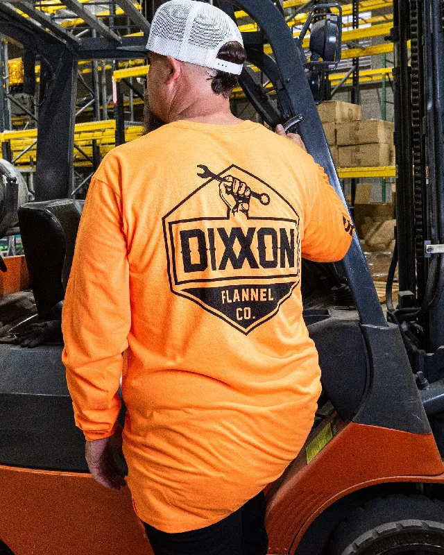 Working Class Hi Vis Long Sleeve T-Shirt - Orange