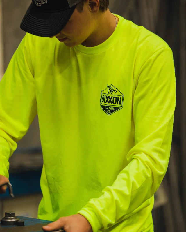 Working Class Hi Vis Long Sleeve T-Shirt - Safety Yellow