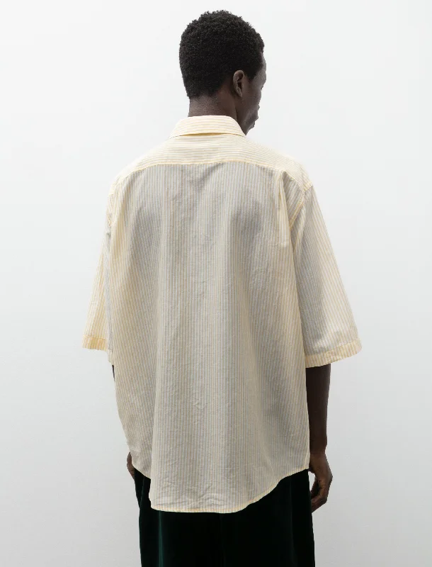 Embroidered Logo SS Shirt Yellow Stripe