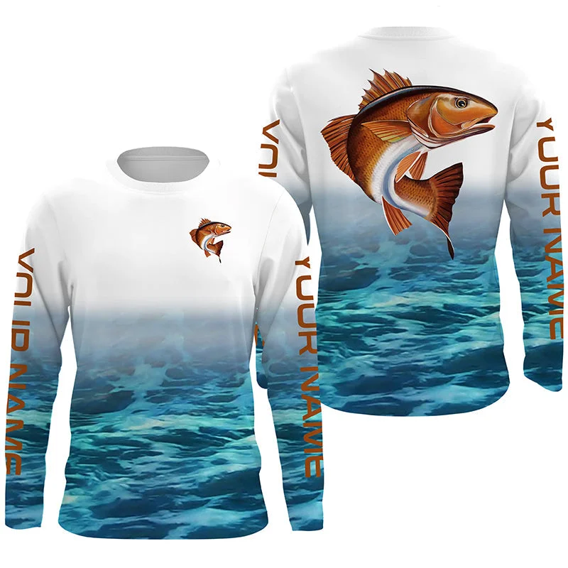 BlueJose Personalized Redfish Fishing 3D Hoodie