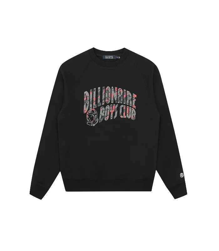 CAMO ARCH LOGO CREWNECK - BLACK