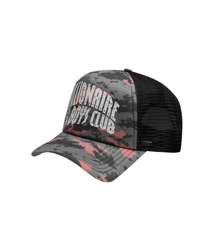 CAMO ARCH LOGO TRUCKER CAP - GREY