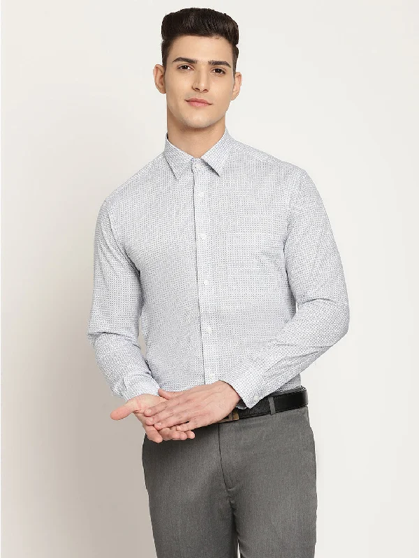 Cantabil Men's Blue Formal Shirt