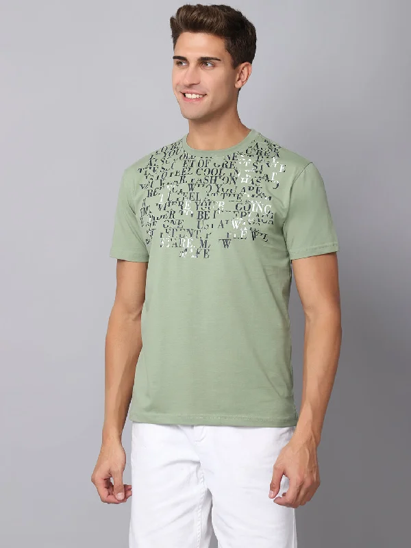 Cantabil Men's Green T-Shirt