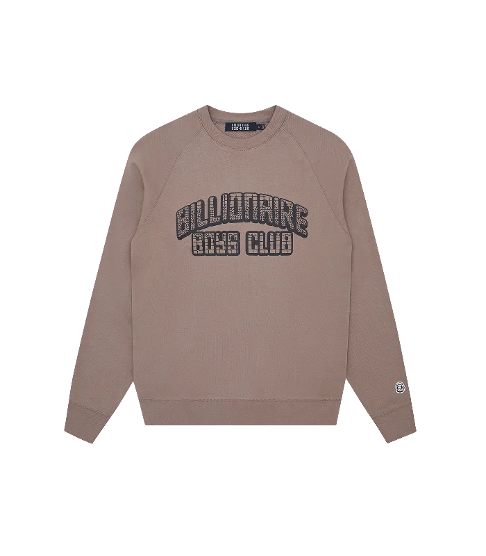 COLLEGE CREWNECK - TAUPE