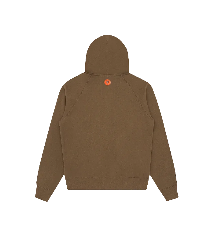 CONE ZIP HOOD - BROWN