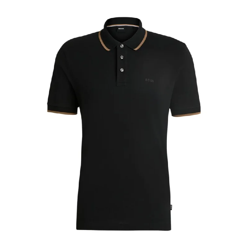 Cotton-piqu polo shirt with logo detail