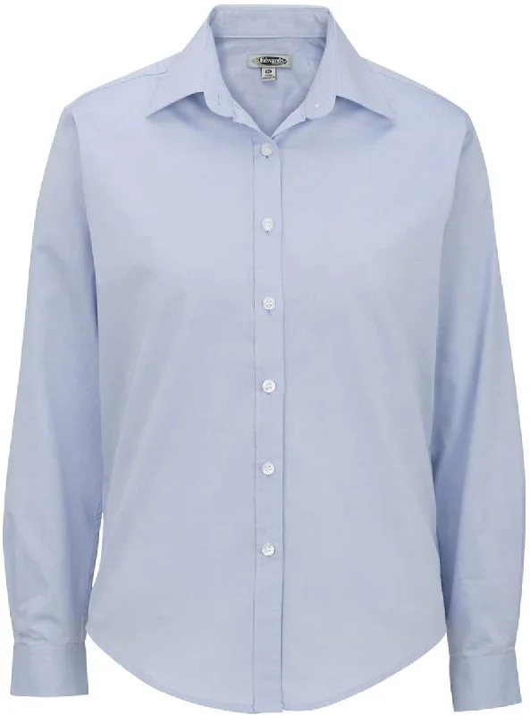 Edwards Ladies Pinpoint Oxford Shirt   Long Sleeve