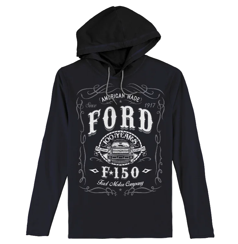 Ford F-150 Long Sleeve Hooded T-Shirt - Black