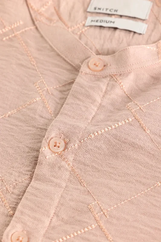 Giovanni Peach Embroidered Shirt