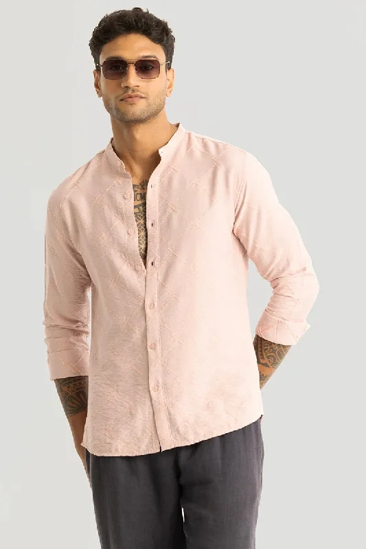 Giovanni Peach Embroidered Shirt