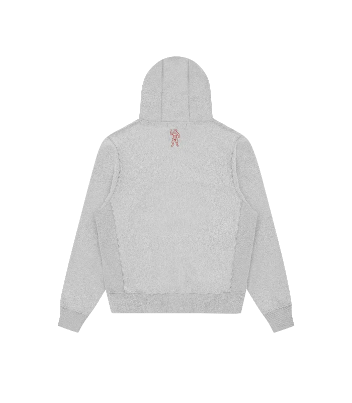 HEART AND MIND POPOVER HOOD - HEATHER GREY