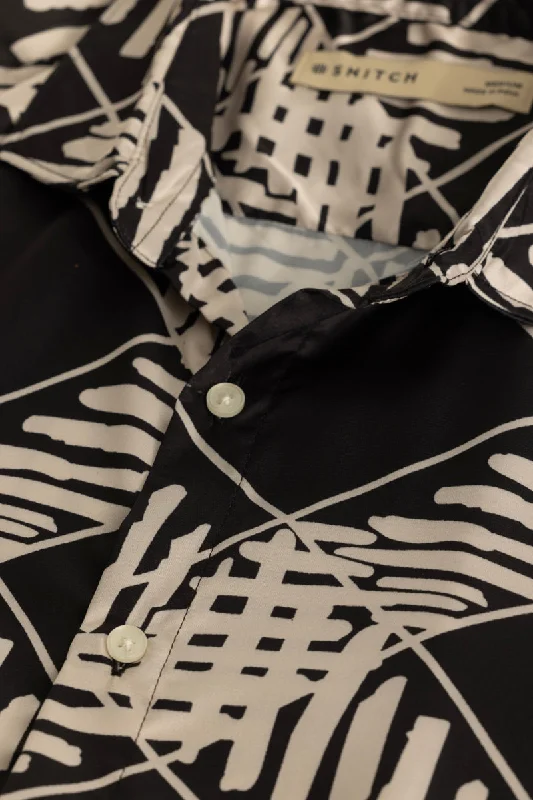 Kees Black Geometric Shirt