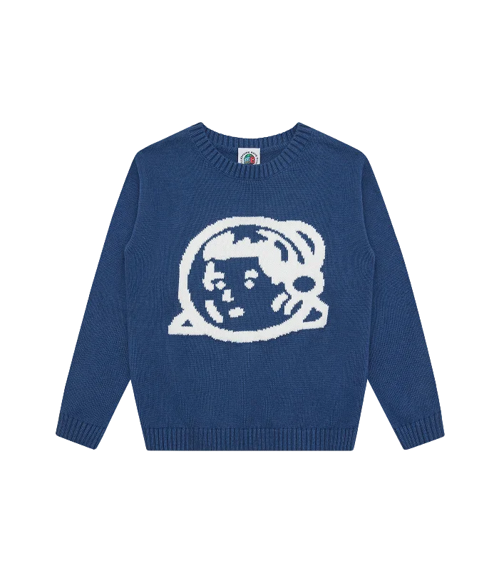 KIDS ASTRO HELMET KNITTED JUMPER - NAVY