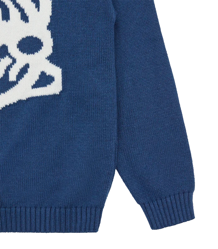 KIDS ASTRO HELMET KNITTED JUMPER - NAVY