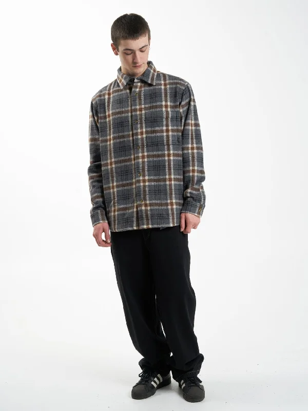 King Long Sleeve Flannel - Grey Marle