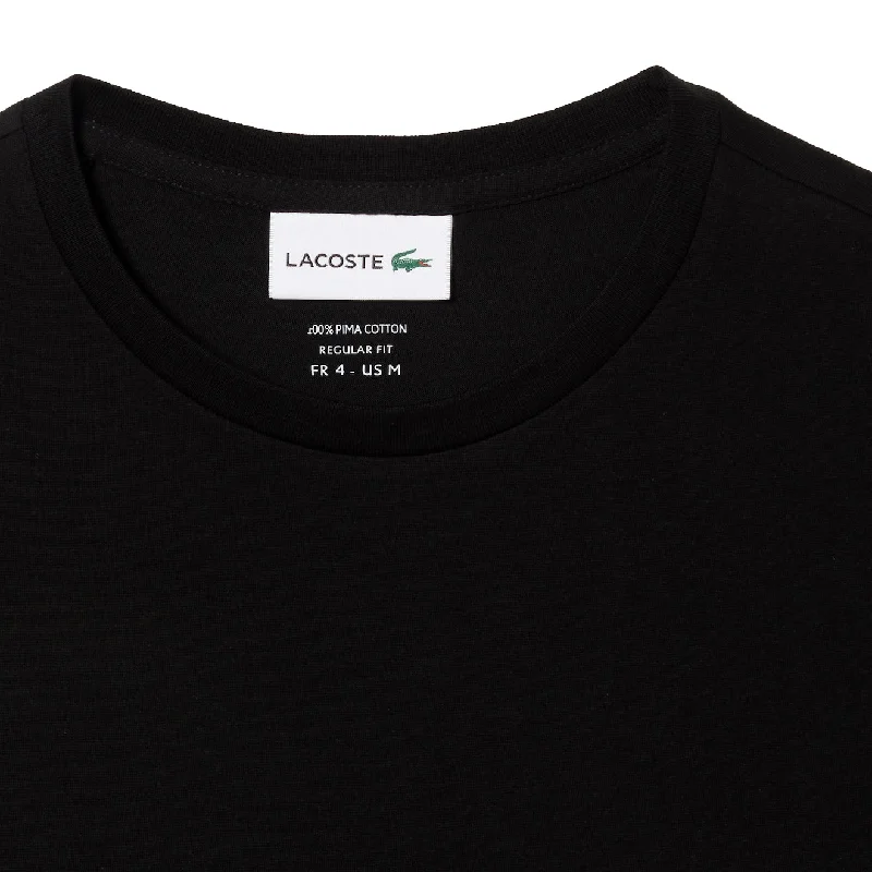 Lacoste Crew Neck Pima Cotton T-Shirt Black