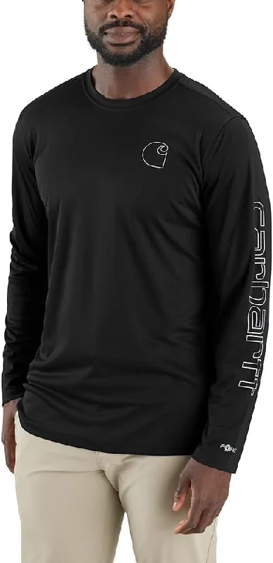 Men's Force Sun Defender Lightweight Long-Sleeve Logo Graphic T-Shirt