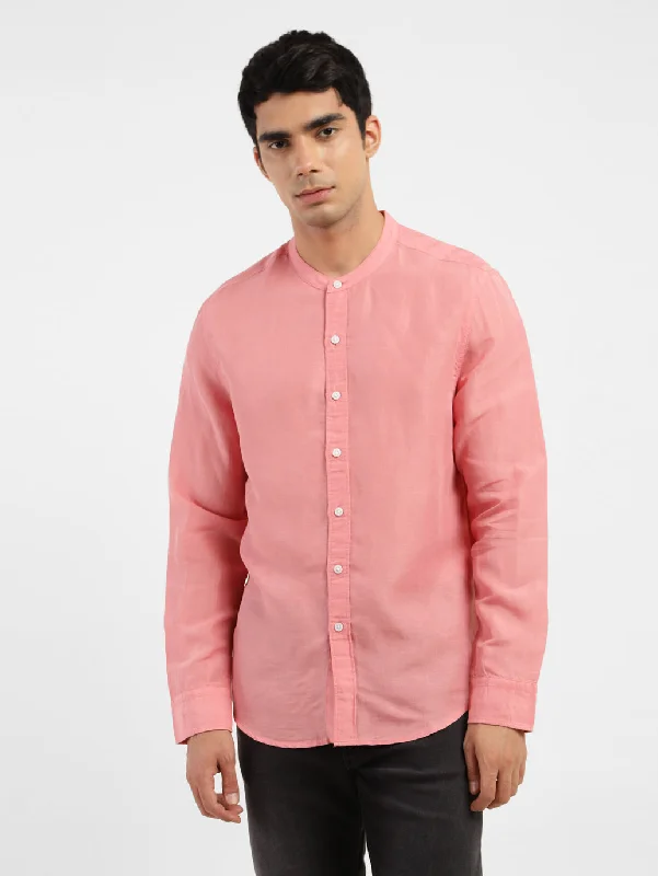 Men's Solid Slim Fit Linen Shirt