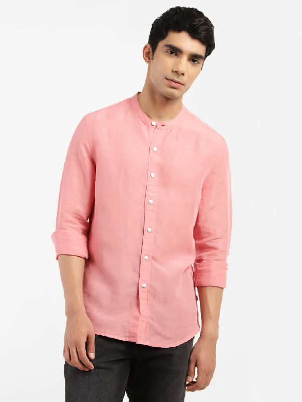 Men's Solid Slim Fit Linen Shirt