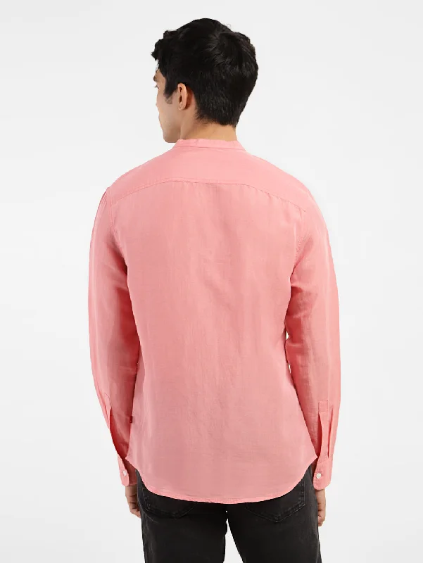 Men's Solid Slim Fit Linen Shirt