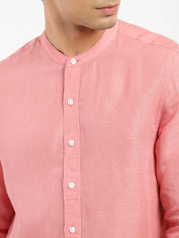 Men's Solid Slim Fit Linen Shirt