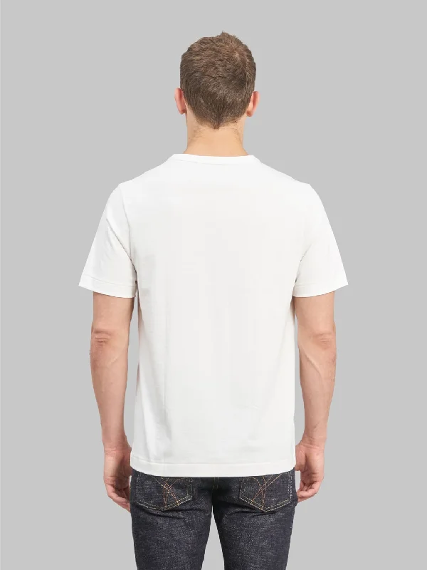 Merz b. Schwanen 214 2-Thread Heavyweight 8.6oz Crewneck Loopwheeled Relaxed Fit T-Shirt White