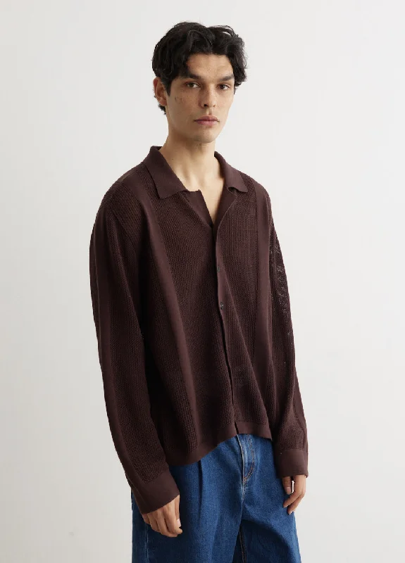 Metropolis Knit Camp Collar Shirt