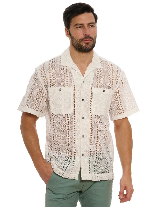 MILANESE SHORT SLEEVE BUTTON DOWN SHIRT