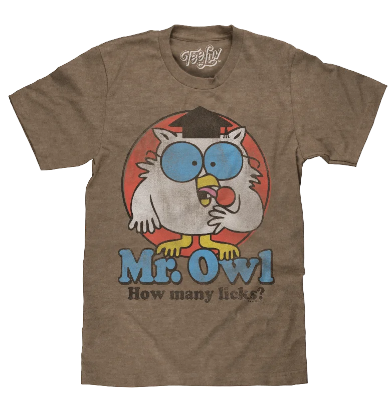 Mr. Owl How Many Licks? T-Shirt - Brown