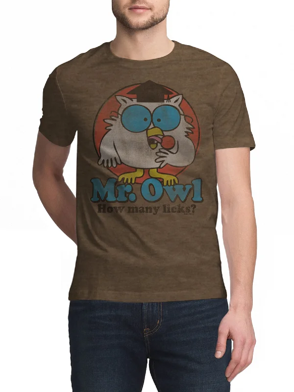 Mr. Owl How Many Licks? T-Shirt - Brown