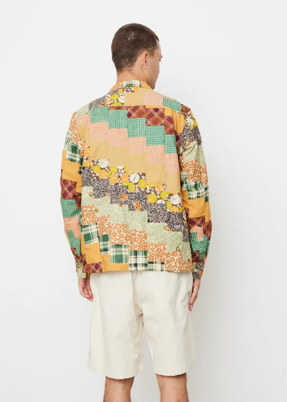 Diagonal Square Patchwork Shirt