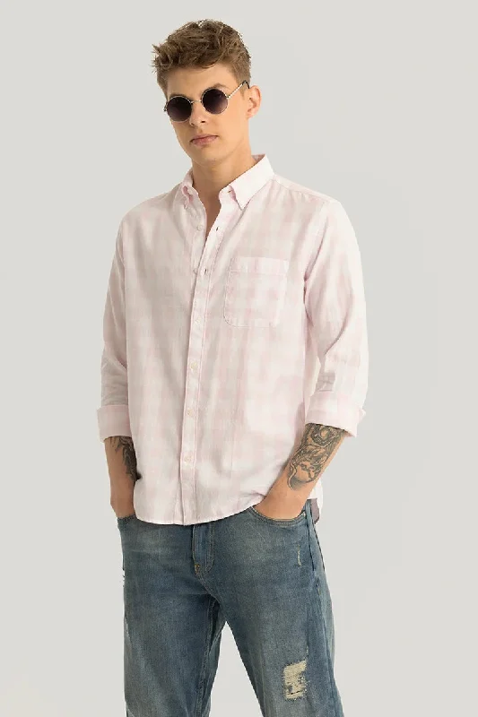 Nicolas Light Pink Checks Shirt