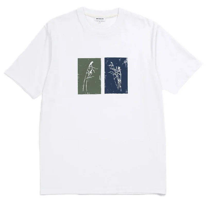 Norse Projects Johannes Lino Cut Reeds T-Shirt Calcite Blue