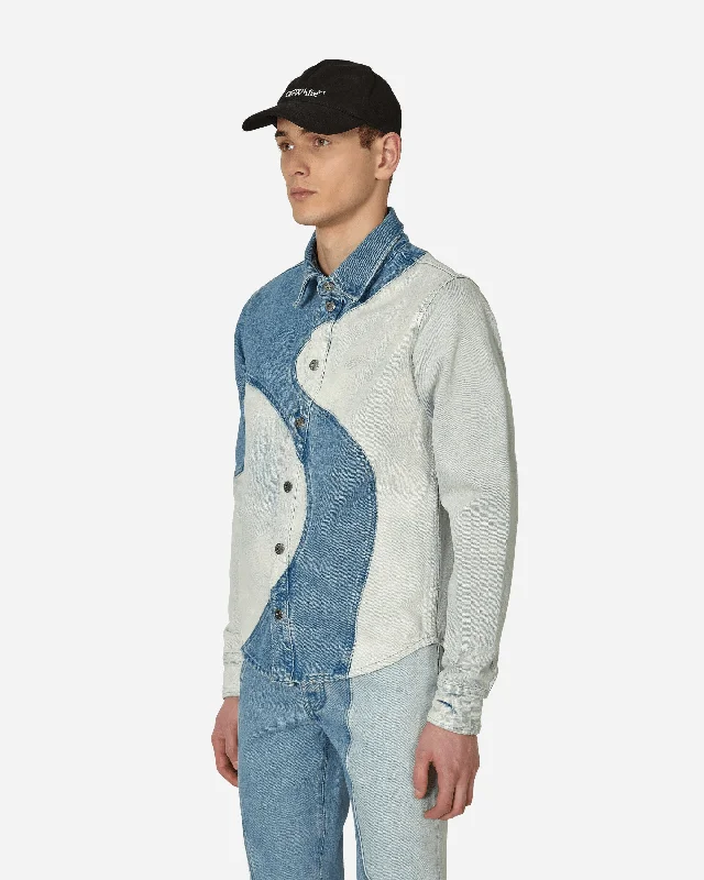 Organic Block Denim West Shirt Blue