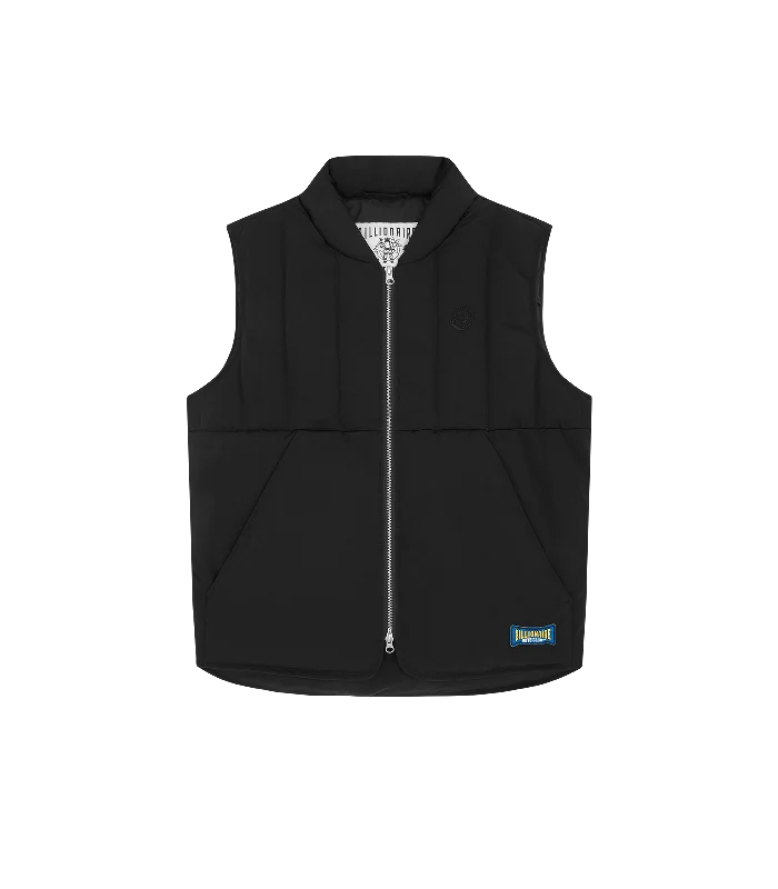 QUILTED DOWN GILET - BLACK