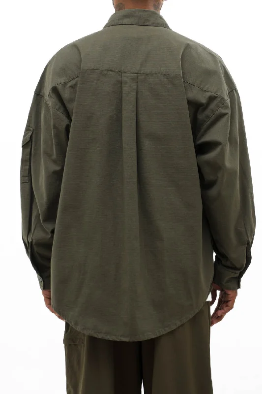 Ripstop Shacket // Olive Green