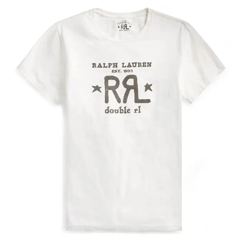 RRL by Ralph Lauren Graphic Logo T-Shirt Paper White