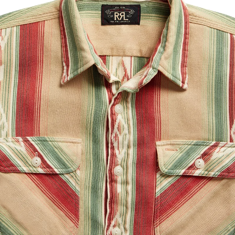 RRL by Ralph Lauren Southwestern Jacquard Workshirt RI-494 Tan / Multi