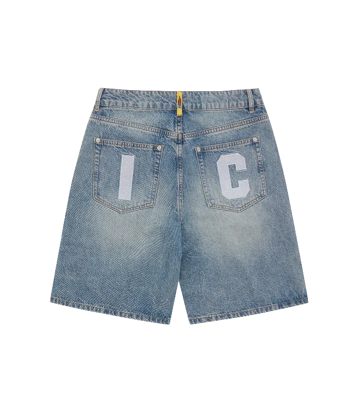 RUNNING DOG DENIM SHORTS - WASHED BLUE