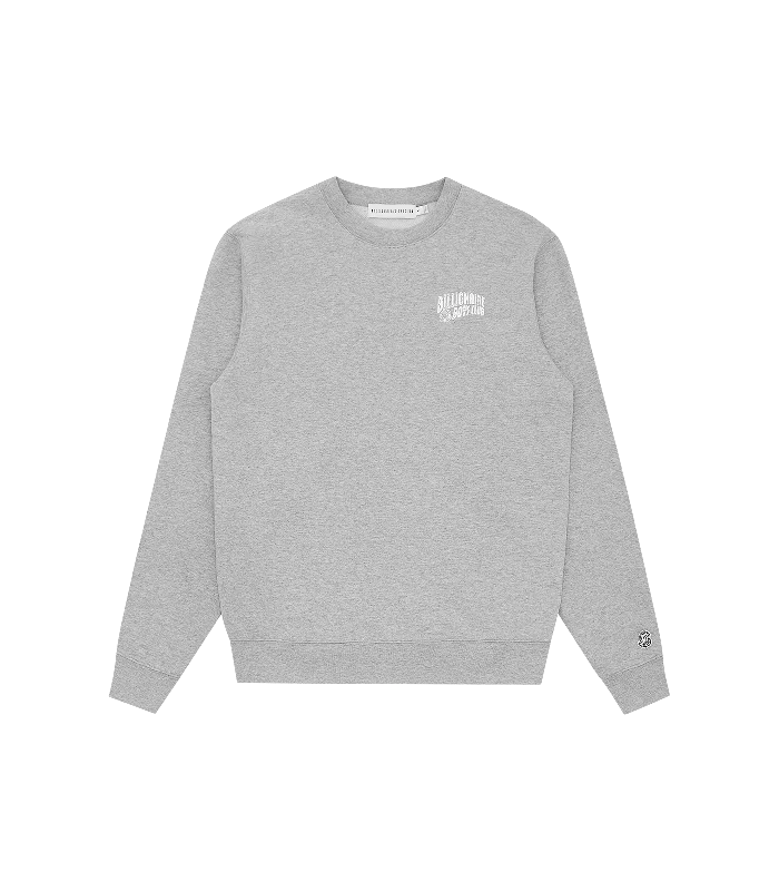 SMALL ARCH LOGO CREWNECK - HEATHER GREY