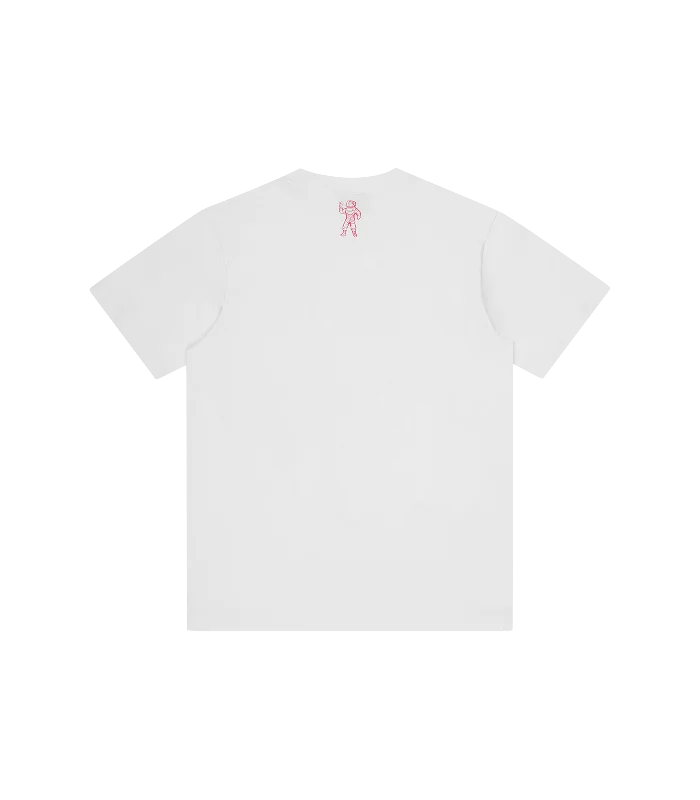 SMALL ARCH LOGO T-SHIRT - WHITE/PINK LOGO