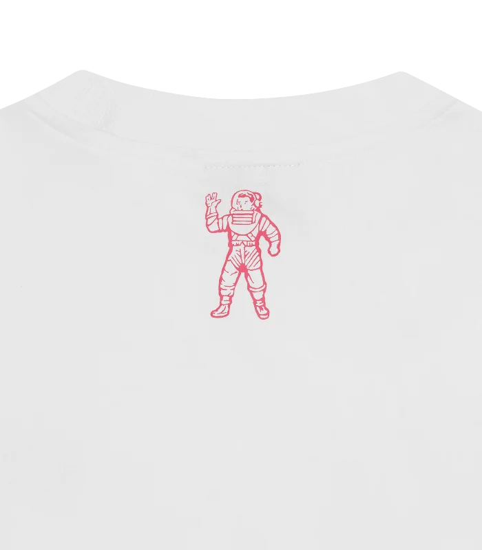 SMALL ARCH LOGO T-SHIRT - WHITE/PINK LOGO