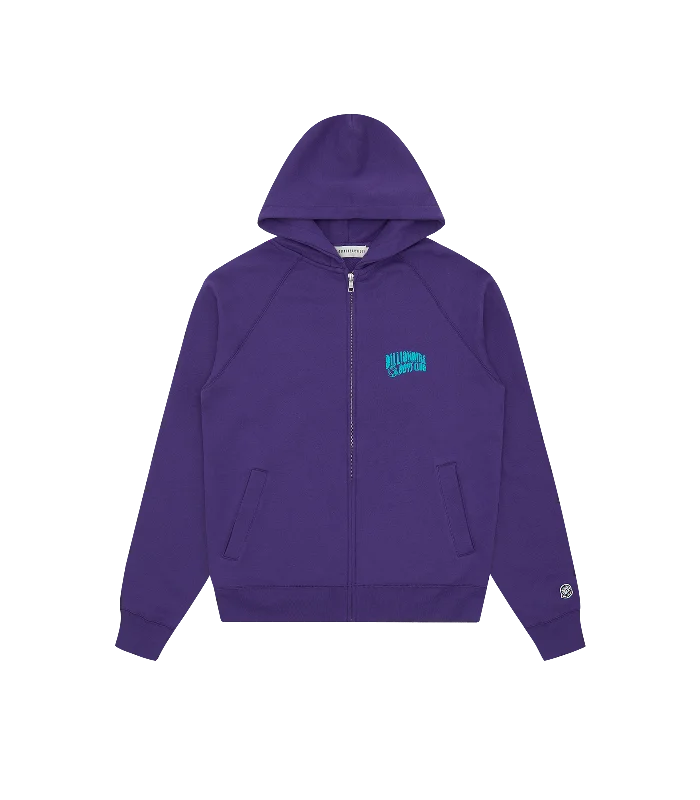 SMALL ARCH LOGO ZIP THROUGH - GRAPE