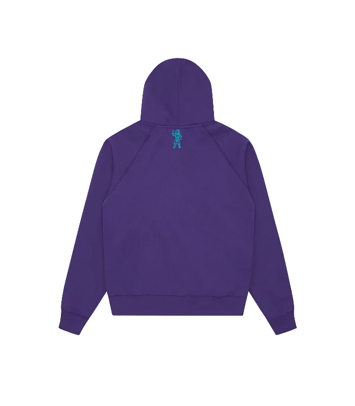 SMALL ARCH LOGO ZIP THROUGH - GRAPE